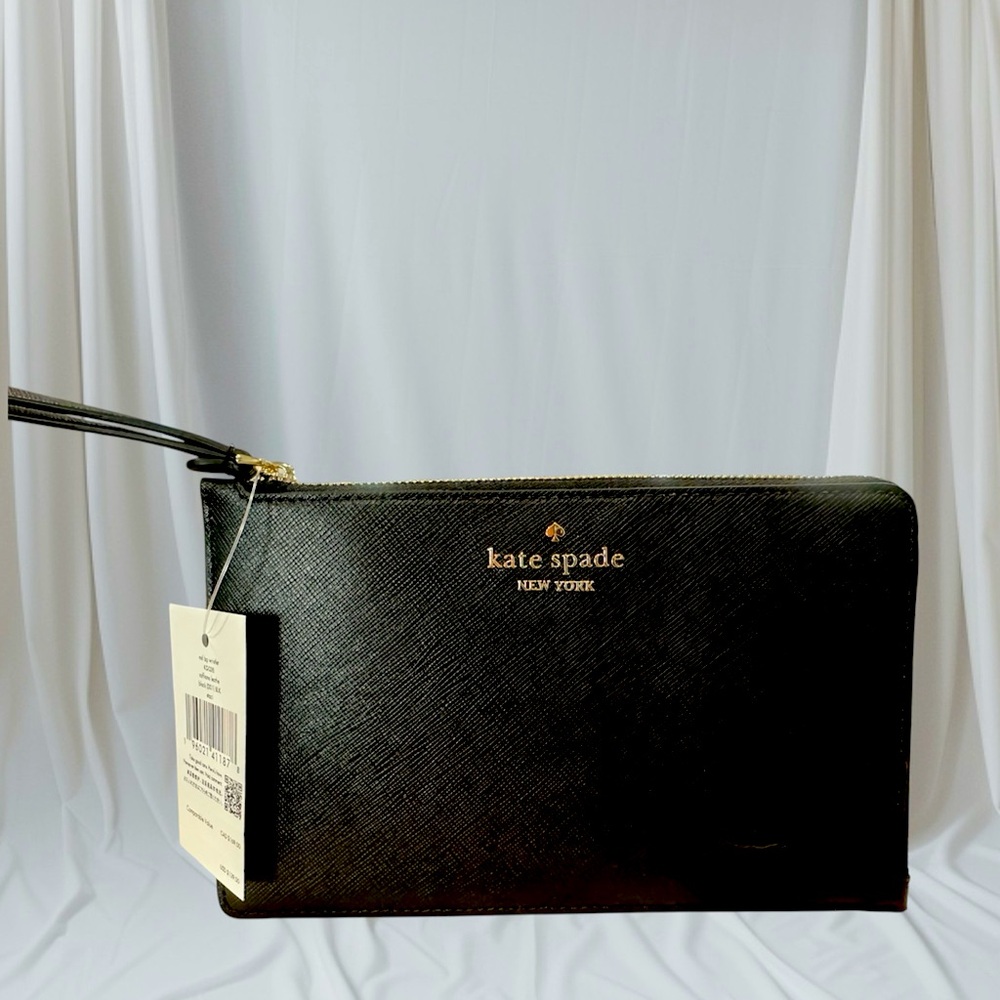 Kate Spade Black Medium Staci Wristlet BRAND NEW IN PACKAGE